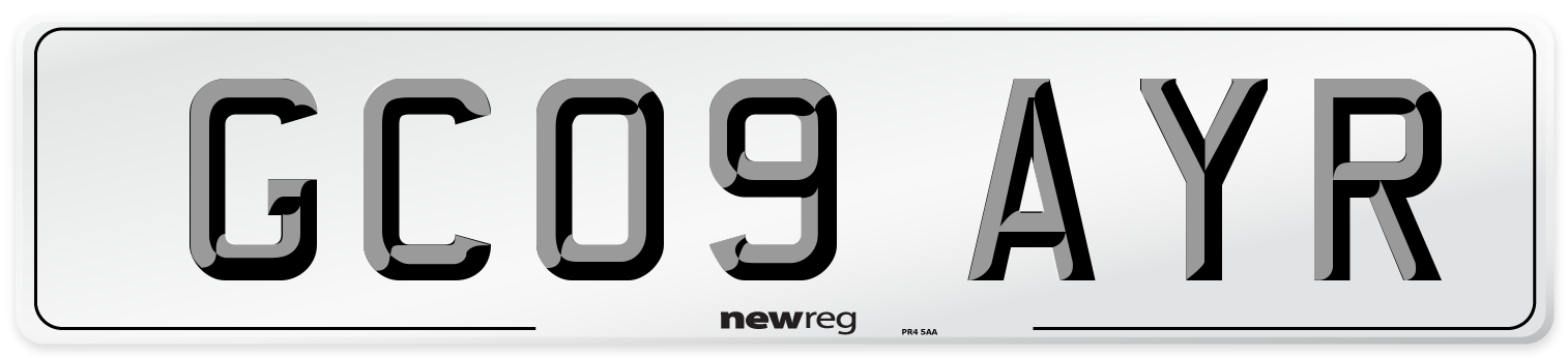 GC09 AYR Number Plate from New Reg
